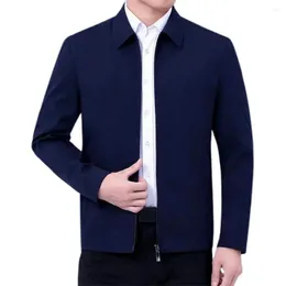 Men's Jackets Men Coat Fashion 2024 Spring And Autumn Stand Collar Mens Jacket Business Casual Solid Colour For