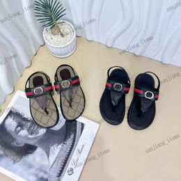 Little Kids Thong sandal slingback brand designer summer shoes strap sanals flip flops hook loop dad mule slippers waterproof beach pool loafer sneakers 26-35 sizes