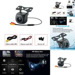 GPS GPS CCD Starlight Night Vision Rear View Reversing Universal Glass Lens IP68 Waterproof HD Car Camera with Parking Line GPS GPS