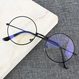 Sunglasses Vintage Transparent Glasses Round Metal Frame Superlight Preppy Style Clear Lens Game Eye Reading Protection Chic