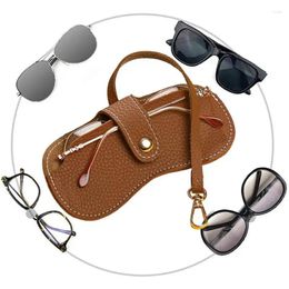 Storage Bags Soft Leather Sunglasses Case Eyeglass PU Scratch Proof Fashion Eyeglasses Pouch Bag For Prescription Reading And