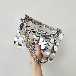 Evening Bags Sequins Handbags Silver Bag Women Small Tote Bling Fashion Lady Bucket Girls Glitter Purses 2024