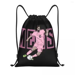 Shopping Bags Lionel Messis Argentina 10 Goat Drawstring Backpack Sports Gym Bag Gift For Fan String Sackpack Running