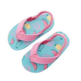 2024 Summer Kids Slippers Holiday Children Beach Shoes Girls Flip Flops Cute Sweet For Toddler 240416