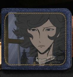 Lupin III wallet Rupan Sansei the third cartoon purse Anime short cash note case Money notecase Leather burse bag Card holders5528735