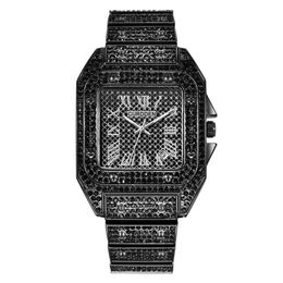 Car Watch Tier Brand Watches Square Full Diamond Watch Male Hiphop Trendy Male Hip-Hop Tiktok Net Red Same Large Dial Quartz Watch Male 5794