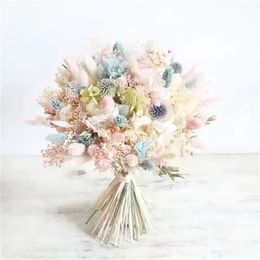 Product Bunny Rabbit Tail Grass Dried Flowers Bouquet Beautiful Bride Bouquets Wedding Centerpiece Arrangements Mother Gift 240409