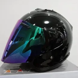 Motorcycle Helmets 3 Bright Black Half Helmet Summer Downhill Racing Mountain Men And Women Cross Capacete