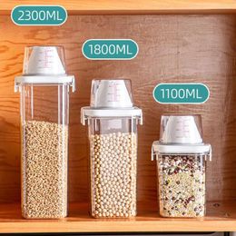 Storage Bottles 1pc Food Kitchen Containers Plastic Box Jars For Cereals Organisers Pantry Organiser With Lid And Cup