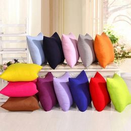 Pillow 2024 Candy Color Cover 45x45cm Simple Solid Throw Case Black And White Decorative Pillowcase Fa27