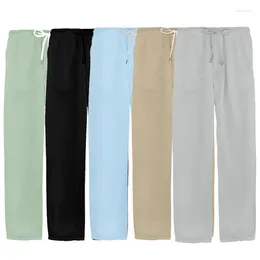 Men's Pants Men Cotton Linen Soild Fashion Trousers Sweatpants Male Casual Jogger Sport Jogging Man Clothing Streetwear