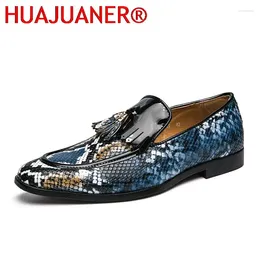 Casual Shoes Men's Pu Leather Tassel Loafers Men Dress Fashion Spring Autumn Wedding Formal Flats Male Vintage Moccasins