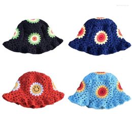 Wide Brim Hats Unisex Crochet Bucket Hat Ladies Outdoor Sports Fisherman For Women Casual