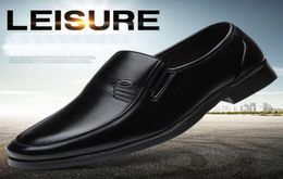 Big size Men office dress shoes elderly shoes round toes man official loafer male business flats father casual shoe JI151210834