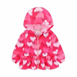 Jackets Spring Autumn Children's Clothing Kids Jacket Outerwear Cartoon Zipper Toddler Clothes Hooded For Girls Manteau Fille