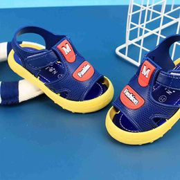 Sandals New Baby Sandals Kids Shoes Boys Girls Summer Infants Open Toe Soft Soled Toddlers Childrens Sports Beach Shoes Sandals 240419