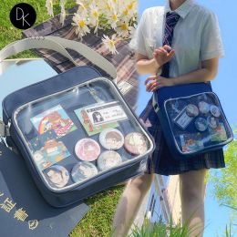 Bags Harajuku JK Ita Bag Crossbody Girls Japanese Clear Shoulder Bag for Teenagers Women Anime Small Blue Uniform Bag Book Bag