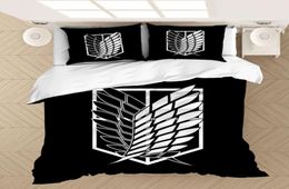 Home Textiles Anime Attack on Titan 3D Printed Duvet Covers Pillowcas Comforter Bedding Set Bedcloth Bed LinenNO sheet4293172