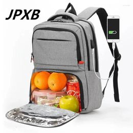 School Bags Outdoor Travel Backpack Men's 15.6 Inch Laptop Large Capacity With Insulated Bag Picnic