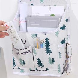 Storage Bags Cotton Wall Mounted Bag Home Room Closet Door Sundries Clothes Hanging Holder Cosmetic Toys Organiser Basket