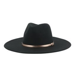 Fedora Hats for Women Band Classic Formal Church Wedding Hats for Men Panama Solid Black White Felt Women Hat Sombreros De Mujer8074073