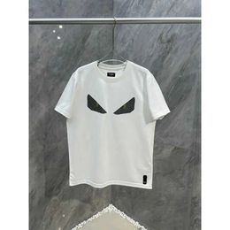 Men's T-Shirts 2024 Summer New Mens and Womens Little Monster E Round Neck Short Sleeve T-shirt Casual Fashion Half Sleeve J240419