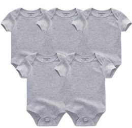 baby rompers 100 Cotton short sleeves infant Solid Costumes onesie newborn boy girls Jumpsuit 012M304c5591688