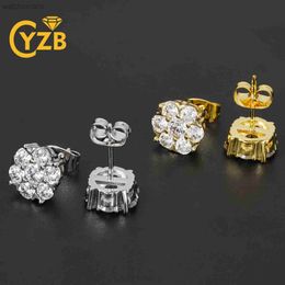 Womens Top Grade Vancelfe Original Designer Earrings Earrings with Ice Snow Flower Shaped Zircon Set for Men Womens Jewellery with Logo