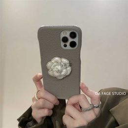 Cell Phone Cases Elephant Grey Charm Camellia Suitable for x 12 Case 8p Women 11promax xsmax Korean 12pro 7 H240419