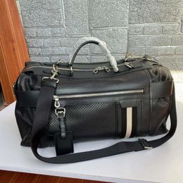 Duffel Bags B Design Business Zipper Top Layer Cowhide Carry-on Travel Bag Men's Boarding Handbag Crossbody Luggage