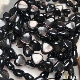 Loose Gemstones Meihan Natural Top Gold Flash Hypersthene Heart Charm Beads For Jewellery Making DIY