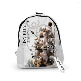 Backpack Youthful The Promised Neverland School Bags Notebook Backpacks 3D Print Oxford Waterproof Key Chain Small Travel