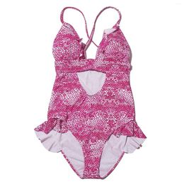 Women's Swimwear Female Sexy Swimsuit Ruffled Pattern Women Hollow Swimwears Tankinis Set Transparent Bikini