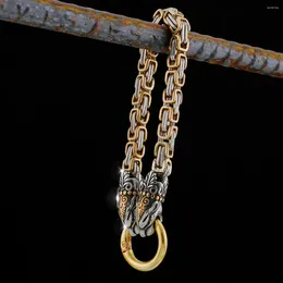 Link Bracelets Stainless Steel Men's Animal Retro Viking Bracelet Nordic Creative Jewellery Fashion Youth Amulet