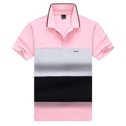 2024 Summer Designer Mens polo Shirt Short Sleeve Business Embroidered letter casual ventilated fashion lapel buckle cotton ribbed collar polo Shirt M-3XL