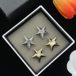 Brincos de luxo Brincos clássicos Designer de marca estrela letra C Euros de charme 18K Gold 925 prateado evido garanhão feminino festas de casamento jóias acessórios Gream