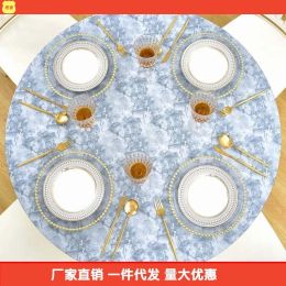 Cloth Table Cloth Wood Plank Texture Fitted Round Tablecloth Wooden Background Table Covers Elastic Edge Table Clothes for Dining Table