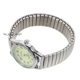 Wristwatches Couples Gifts Wrist Watch Luminous Big Number Dial Stretch Band Watch Easy Read Elastic Strap Wristwatch Bracelet Men Women Old 24319 30