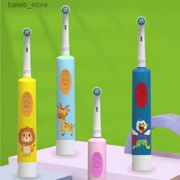 Toothbrush Electric toothbrush s electric toothbrush battery toothbrush cartoon rotating small head 4-14 years old s Y240419