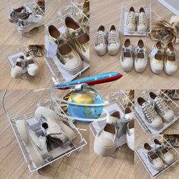 2024 Casual Shoes Designer Shoes Womens Platform Vintage Trainers Sneakers Gold Silver lace up size 36-40 Classic Comfortable GAI golden white