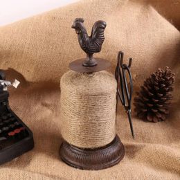 Decorative Figurines Nostalgic Cast Iron Rope Winder Pendulum Spool Garden Decorations Window Display Props