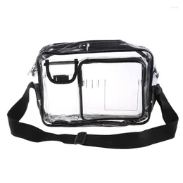 Waist Bags 28GD 14inch Anti-Static Clear PVC Bag Cleanroom Engineer Tool Computer Working For Women Men Shoulder Crossbody Pouch