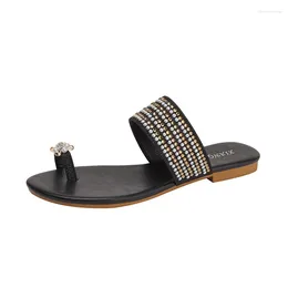 Slippers Summer Women 0.5cm Platform 1cm High Heels Female Solid Color Sequin Casual Wedges Bling Fashion Lady Crystal Slides