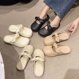 Slippers Summer Bow Korean Fashion Soft Sole Anti Slip Half