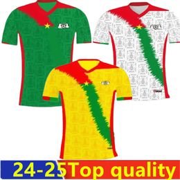 24/25Burkina Faso National Team Soccer Jersey 2025 TRAORE AZIZ KI TAPSOBA O. DANGO Yellow Green White Football Shirts Short Sleeve Uniforms2024