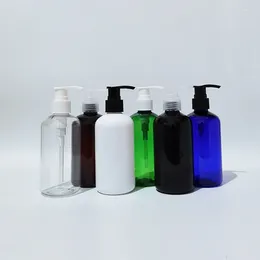 Storage Bottles 20pcs 250ml Empty PET Lotion Pump Bottle Amber Plastic Cosmetic Container Shampoo Sub-bottling Essential Oil