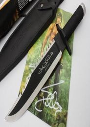 2020 Rambo First Blood 2 II Signature Autograph Bowie EDITION Licenced SURVIVAL Knife Outdoor Hunting Knife1192759