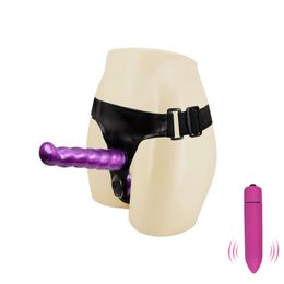 Soft Dildo silicone Vibrator&Elastic Harness Strap On Double Dildo Strapon Adult sexy toys for Couples dildo Woman Lesbian Erotic