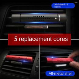 Car Air Vent Freshener Perfume Diffuser Metal Conditioning Outlet Clip With 5 Aroma Fragrance Sticks Auto Interior Accessory
