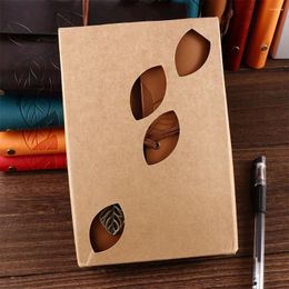 Student Gift Planners Notepad Sketchbook Diary Kraft Journal Vintage Notebook Spiral Note Book Paper Replaceable PU Leather